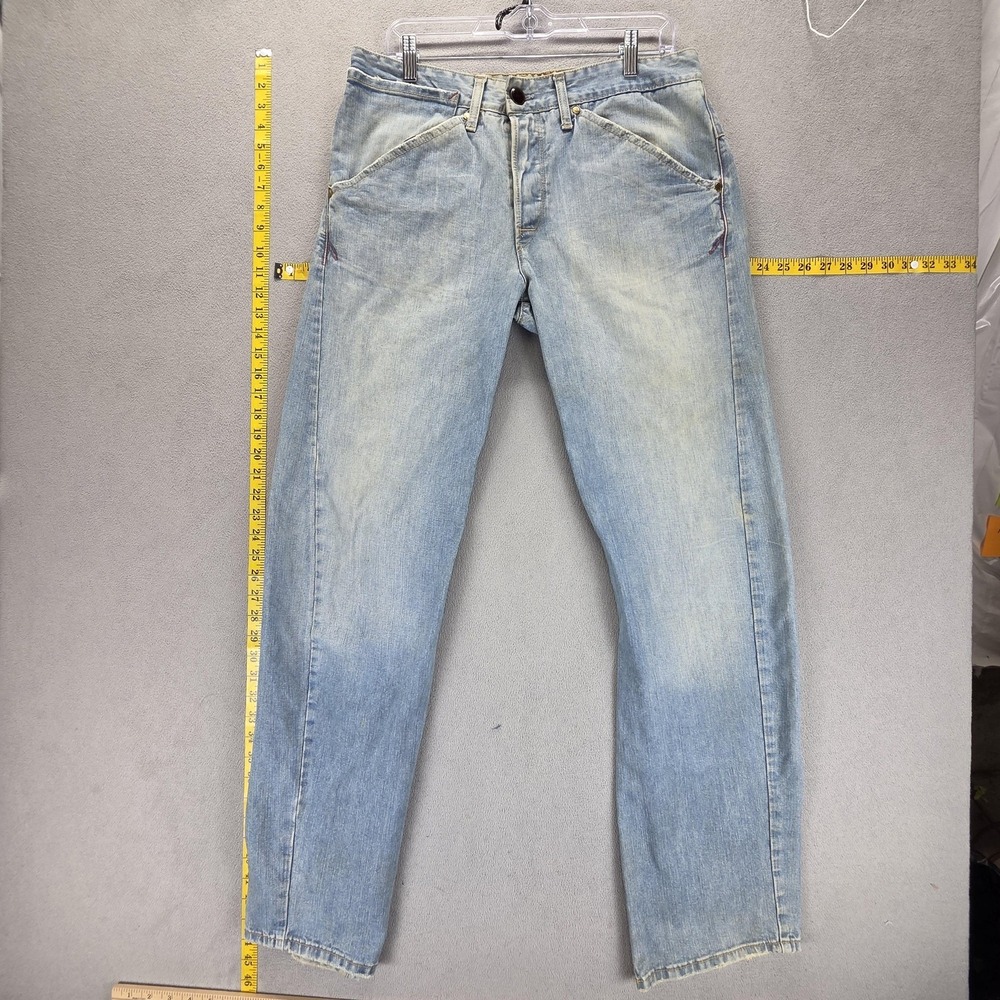 Vintage Levis Engineered Jeans Mens 32x34 Blue Light Wash Twisted Button Fly
